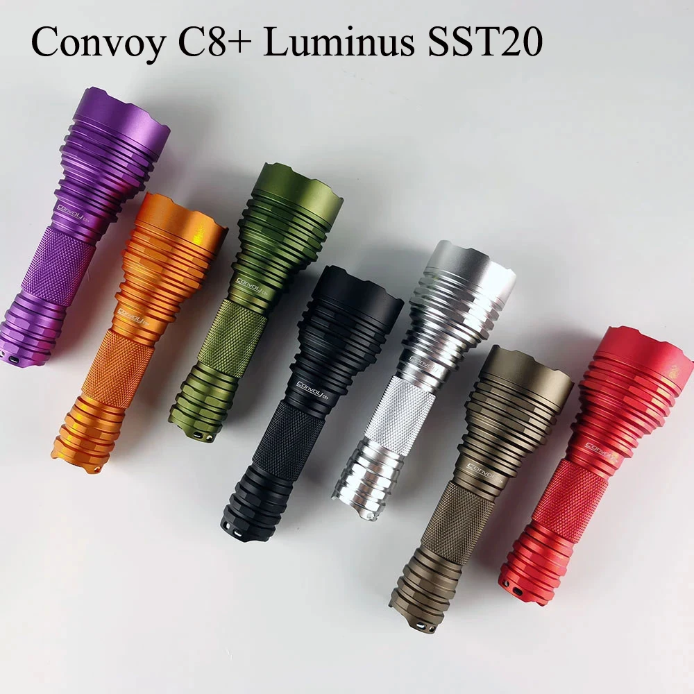 Convoy C8 Plus Flashlight with Luminus SST20 Led Lanterna Mini Flash Light 18650 Torch High Power Work Latarka Portable Lighting