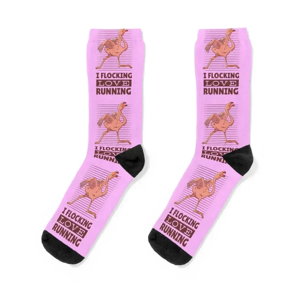 

Flamingos run runners Socks with print compression gym Men's Socks Luxury Women's