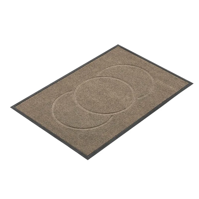 

Front Door Mat, 47 x 32 in Commercial Floor Mat for Indoor and Outdoor, Modern Stylish Carpet with TPE Backing, Heavy Duty Washable Entry Industrial Rug for Hallway, Balcony, Garage, Brown