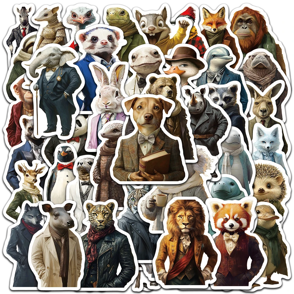 

50pcs Aesthetic Cartoon Animals Stickers DIY Decoration Decals For Luggage Laptop Water Bottle Notebook Waterproof Vinyl Sticker