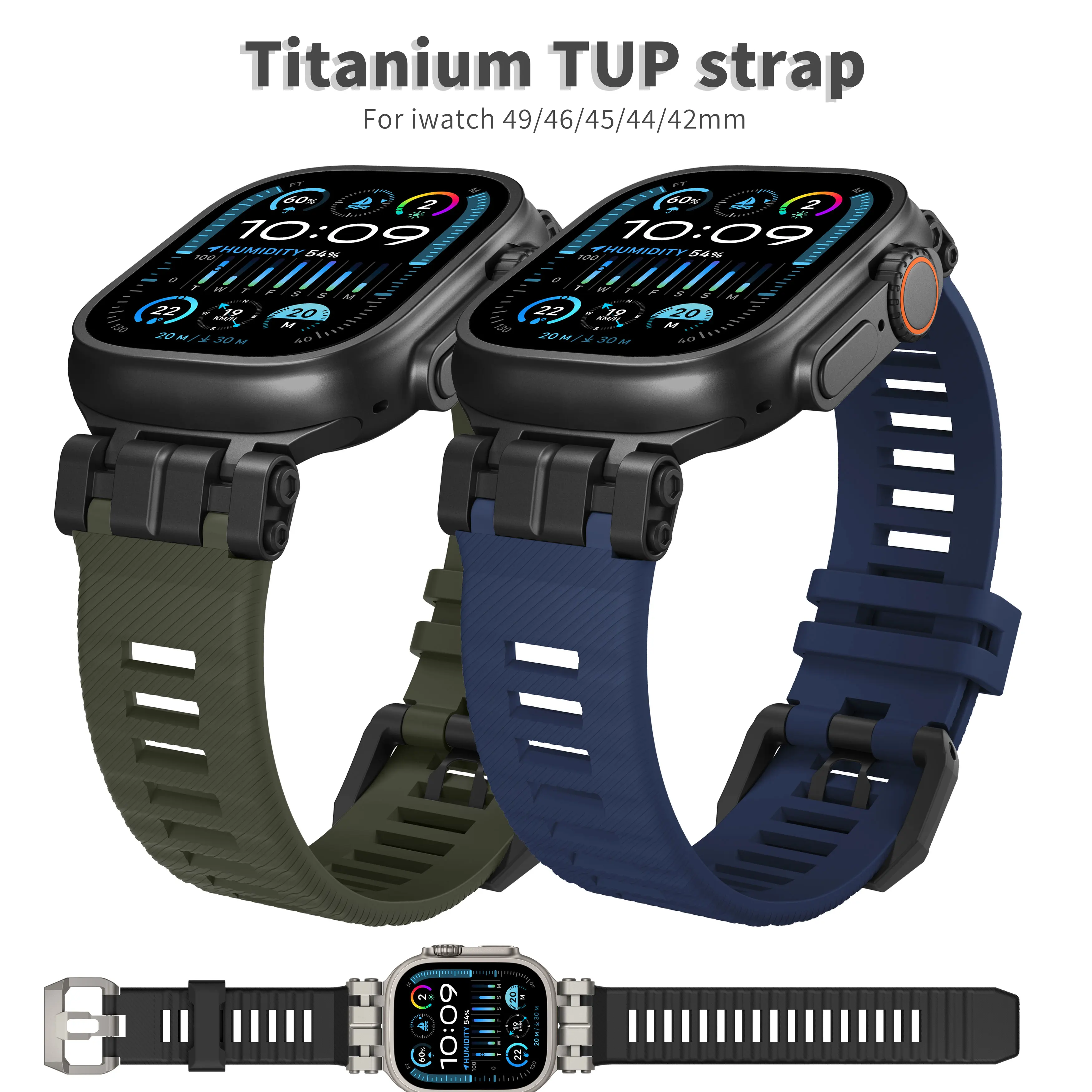 

Mech sports strap using Apple Watch ultra2 strap 49mm 42mm 45mm 44mm 46mm TUP material strap for S10 987654