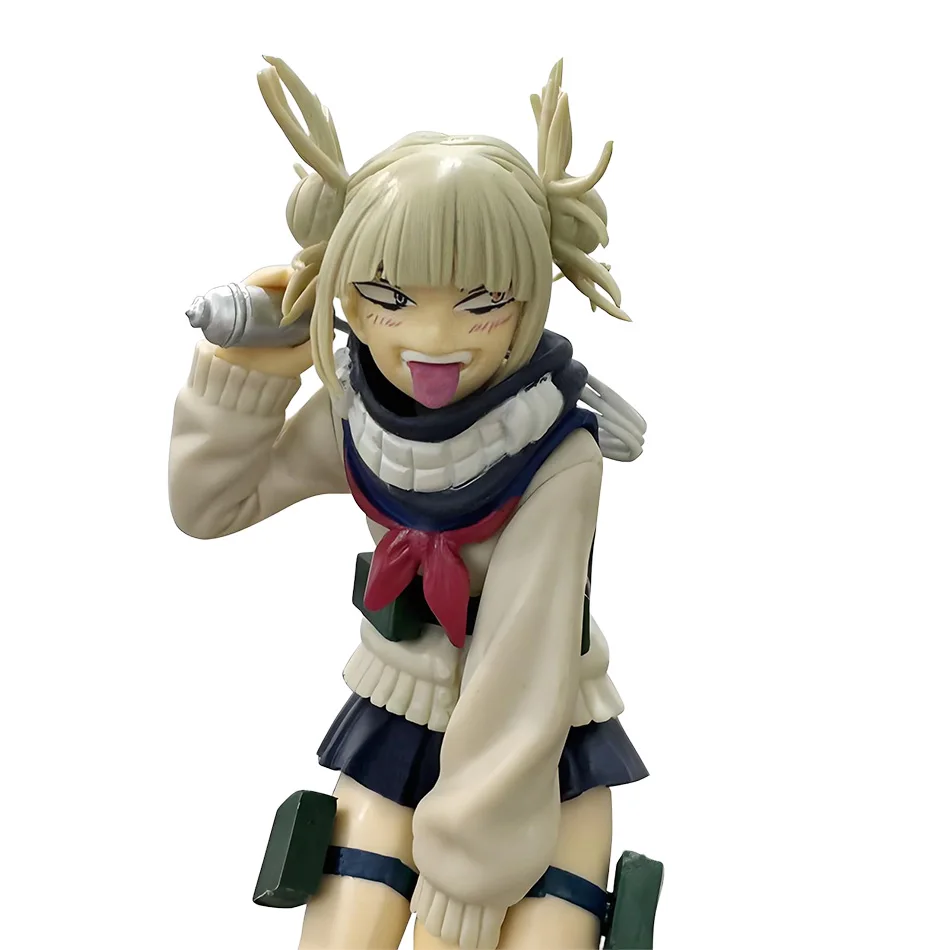 My Hero Academia Anime Character Peripheral Himiko Toga Cute Uniform Battle Version Figure Desktop Ornaments Model Toy Gift