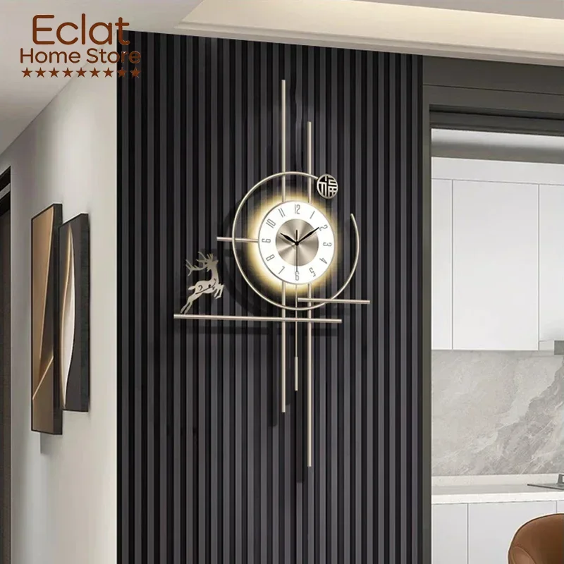 Battery Operated Clock Wall Hanging Bedroom Interior Design Wall Clock Fashion Luxury Horloge Murale De Luxe Wall Decoration
