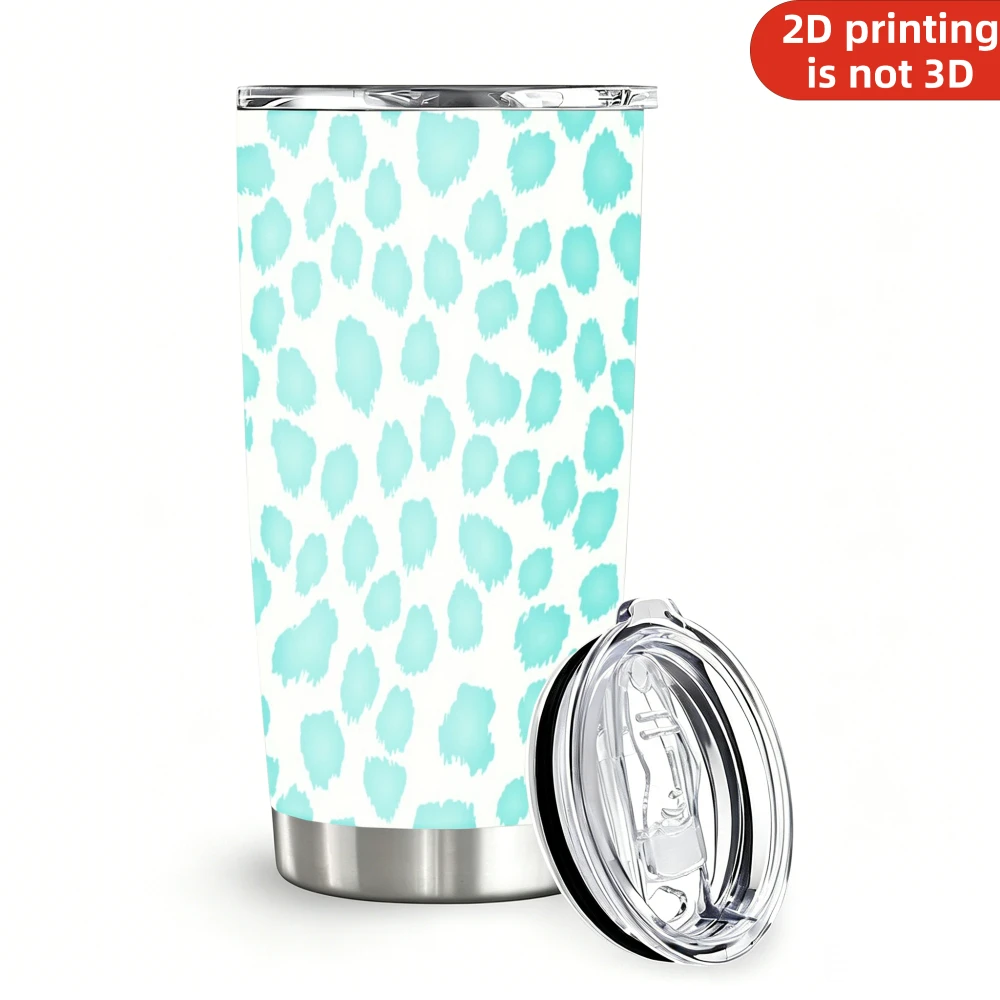 20oz Mint Teal Watercolor Leop - Tumbler 20Oz White review and price