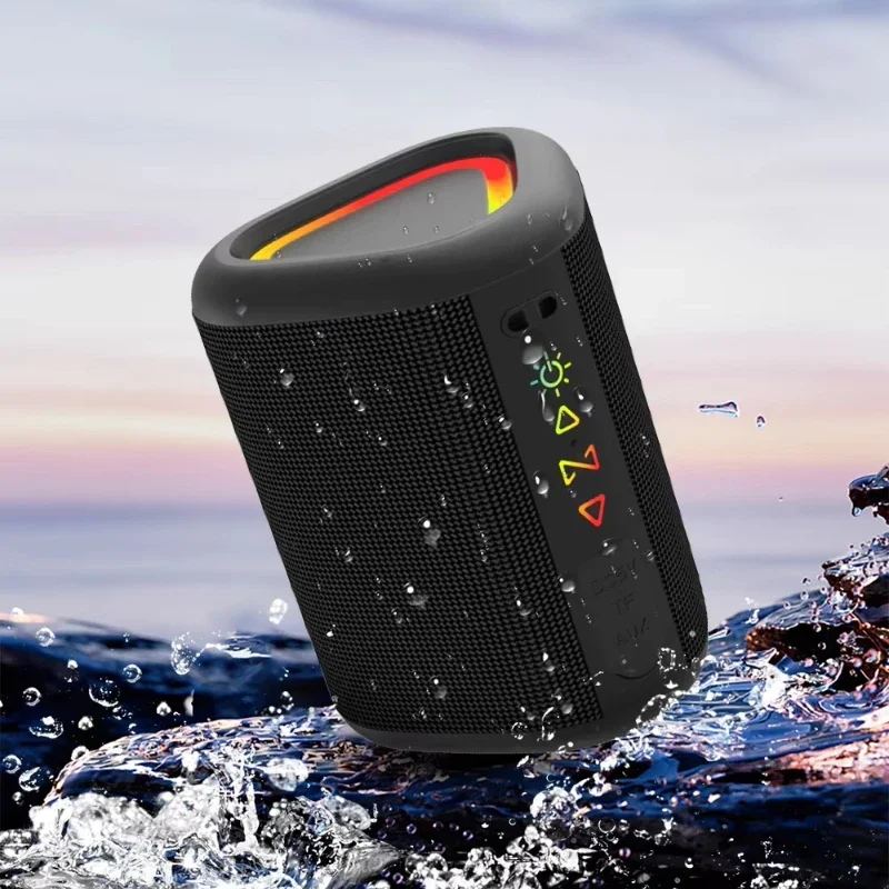 

Upgraded Portable Party Speaker IPX7 Waterproof with Enhanced Bass And Color Light Emitting Diode for Outdoor Travel
