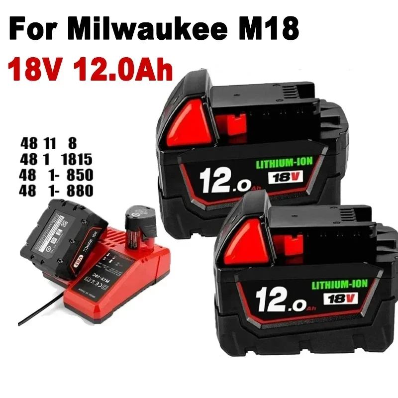 

Original 18V 12.0Ah For Milwaukee M18 battery 48-11-1815 48-11-1850 2604-22 2604-20 2708-22 2607-22 power Tools Battery