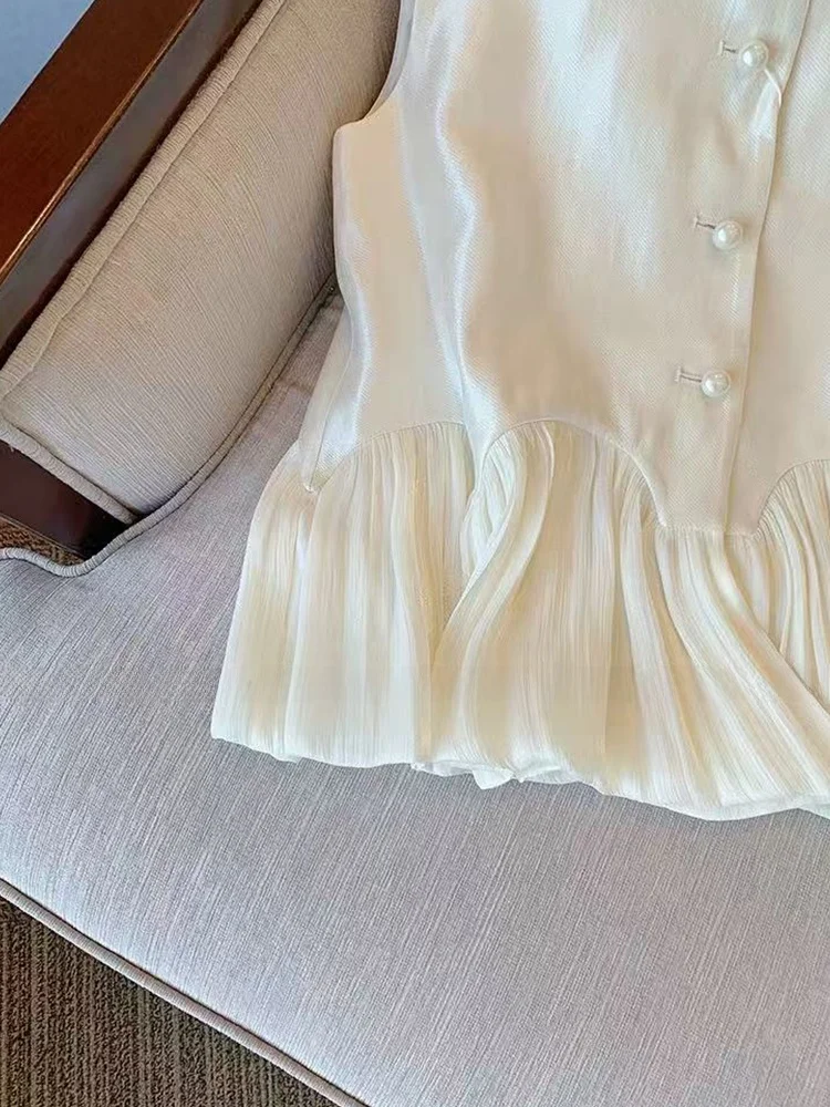 Haut de gamme Faionable Patchwork soie femmes gilet Svel été nouveauté polyvalent débardeur trajet Sle rond Ne Si...