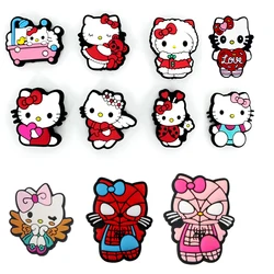 10pcs Hello kitty Valentine's Day focal Silicone beads Teether Jewelry Beads Food Grade For pen Pacifier Chain
