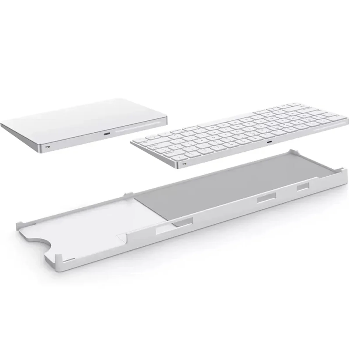 A52TBestand 2-In-1 Stand Tray Frame for Apple IMac Magic Keyboard Touch ID Magic Trackpad A1644 2449 A1535 Base Stand Box