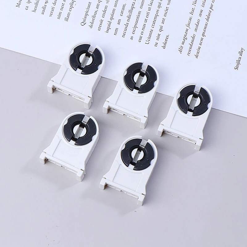 

●5Pcs T8/G13 Fluorescent Lamp Holder Heat-Resistant Lamp Holder Light Tube Holder Household Light Tube Holder For Home Office