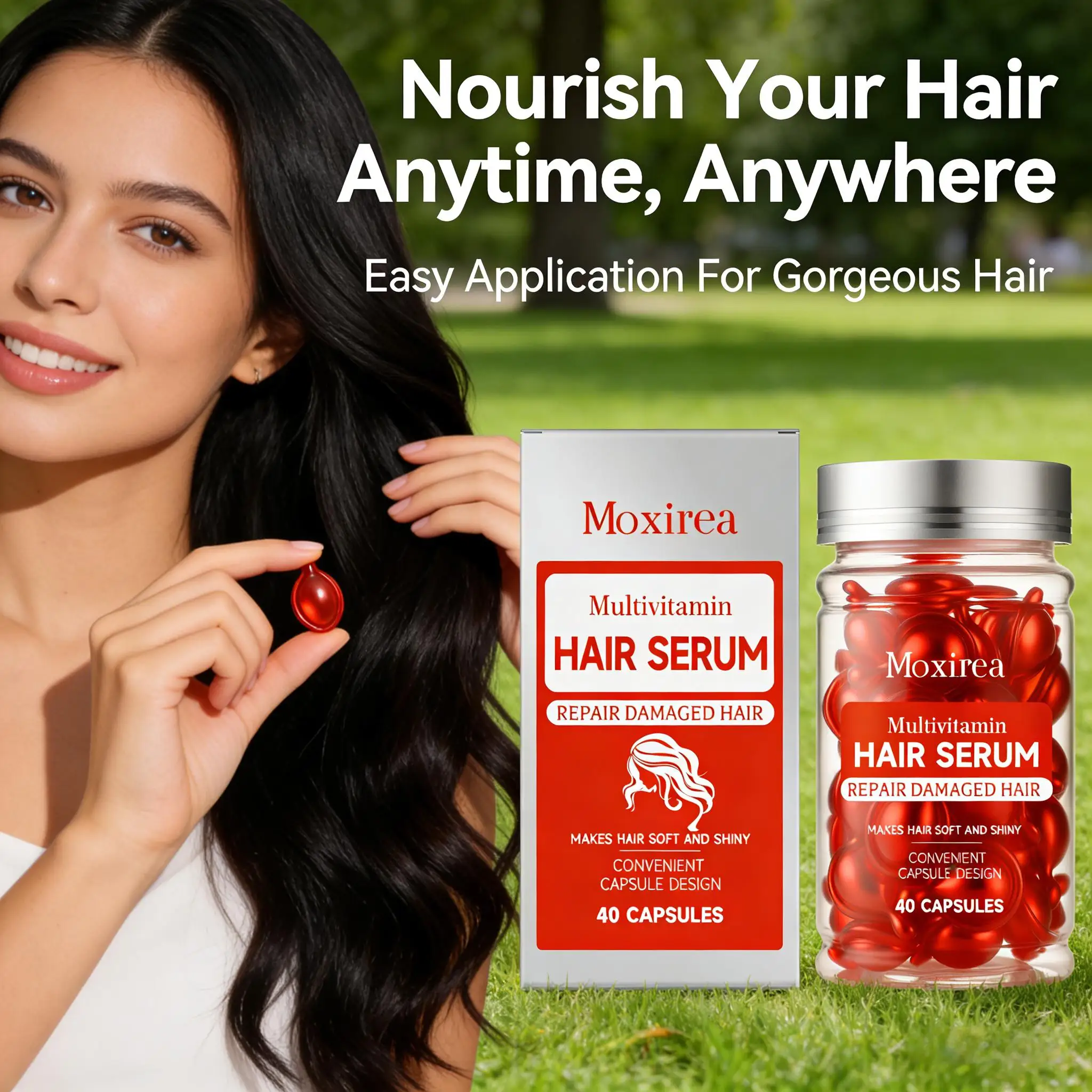 Vitamin Capsule Hair Treatment Oil Restore Damaged Hair Strengthen Follicles Promote Growth Deep Moisturizing Hair Care Products