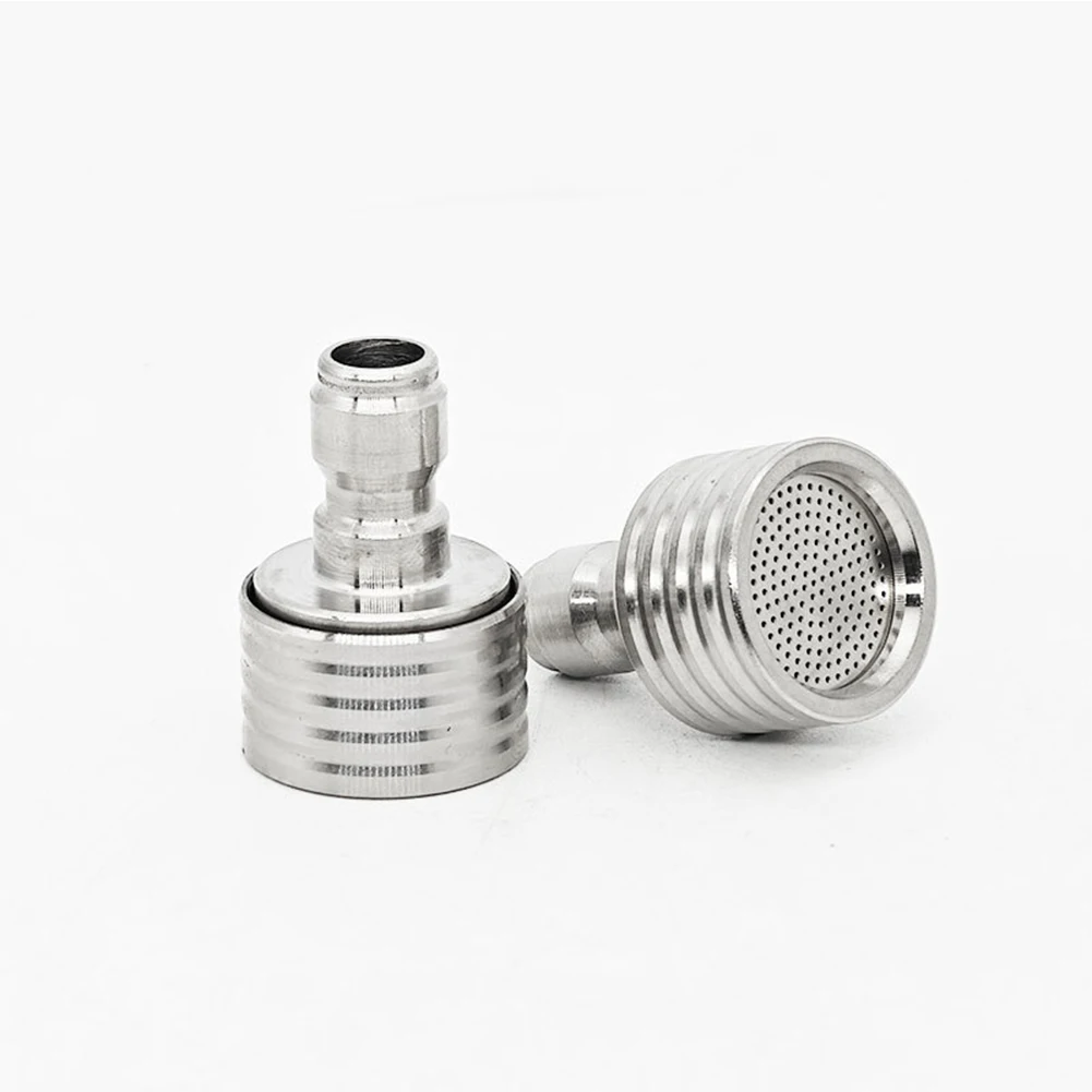 1pc High Pressure Water Interface Washing Nozzle Stainless Steel Shower Blades 1/4 Quick Connect Wash Cars Garden Tool ﻿