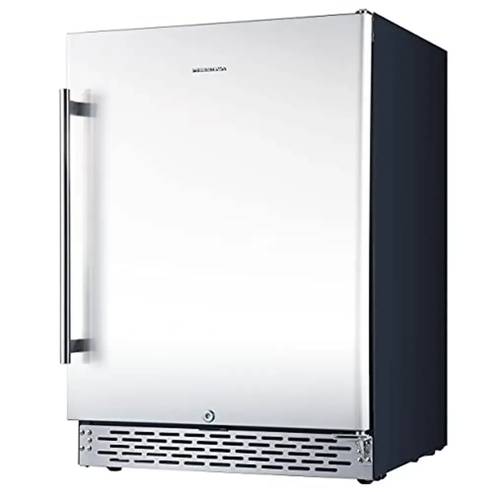 Indoor/Outdoor Beverage Refrigerator 175 Cans Built-in Stainless Steel Cooler Lockable Quiet Operation Easy Temperature Control