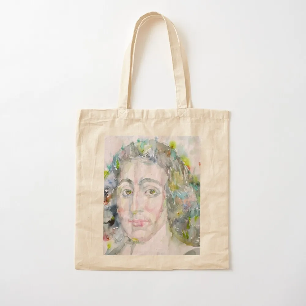 

BARUCH SPINOZA - watercolor portrait Tote Bag tote bags aesthetic Portable shopping bag tote bags cloth bags