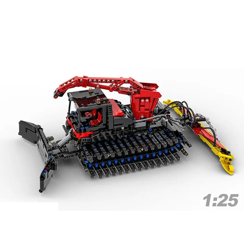 MOC-30686 Electric Bulldozer with Winch Assembly Splicing Building Blocks Model 1029Parts Children's Birthday Building Block Toy