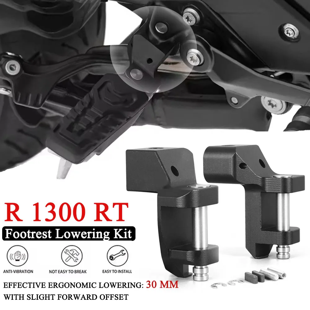 

New CNC Footpeg Lowering Kit For BMW R1300RT R1300 RT R 1300 RT 2025 2026 Motorcycle Rider Footrest Front Foot Pegs