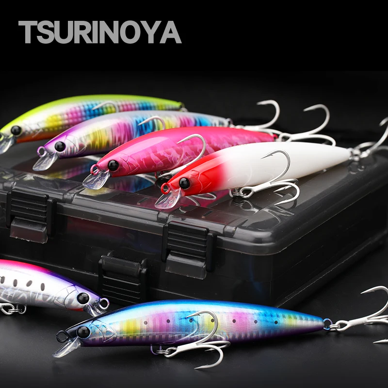 

TSURINOYA 125F Ultra Long Casting Floating Minnow 125mm 14.3g Set 6pcs 10-60cm Lure Box Shipping Free Fishing Lure Fishing Tackl