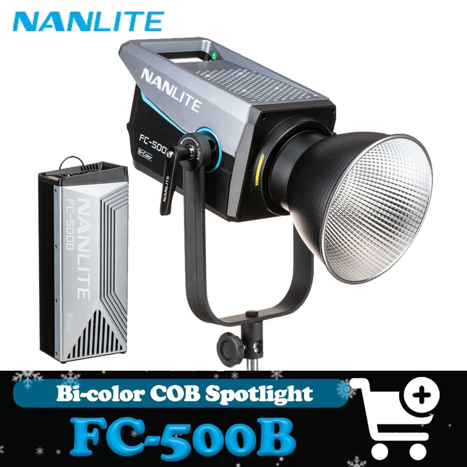 

Nanlite FC-500B 500W LED двухцветный COB-моноблок 2700-6500K для видеосъемки и фотосъемки