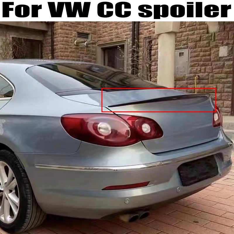 For Volkswagen VW Passat CC Spoiler 2009 2010 2011 2012 2013 2014 2015 2016 ABS Plastics Rear trunk cover wings spoiler Airfoil