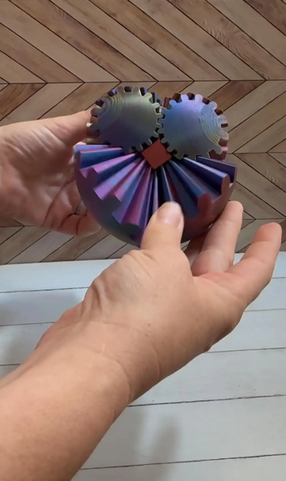 Juguete giratorio de bola de engranaje impresa en 3D, modelo decorativo de escritorio, adornos, regalo de cumpleaños para niños, nuevo artículo Fidget más caliente