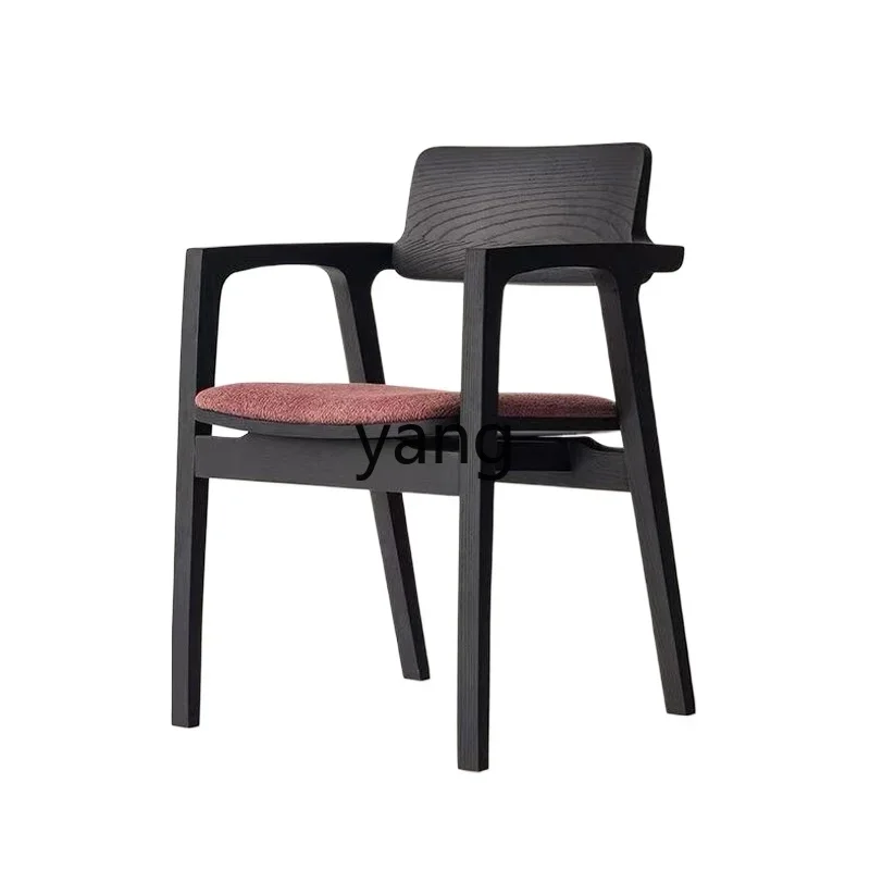 L'm Solid Wood Armrest Casual Backrest Dining Chair Designer Office Chair Home Modern
