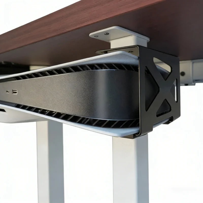 PS5 Suspended Bracket Desktop Invisible Installation Space Saving Suitable for PS5/PS5 Pro/Digital Edition Console Universal Gam