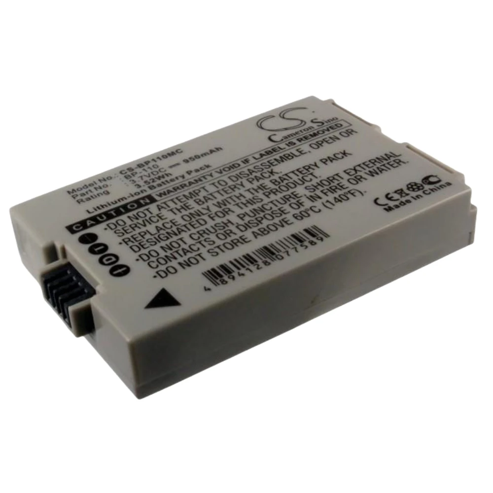 

Li-ion Camera Battery for Canon, 3.7V, 950mAh, Compatible Models: Legria HF R205, Legria HF R206, Vixia HF R20, Vixia HF R200
