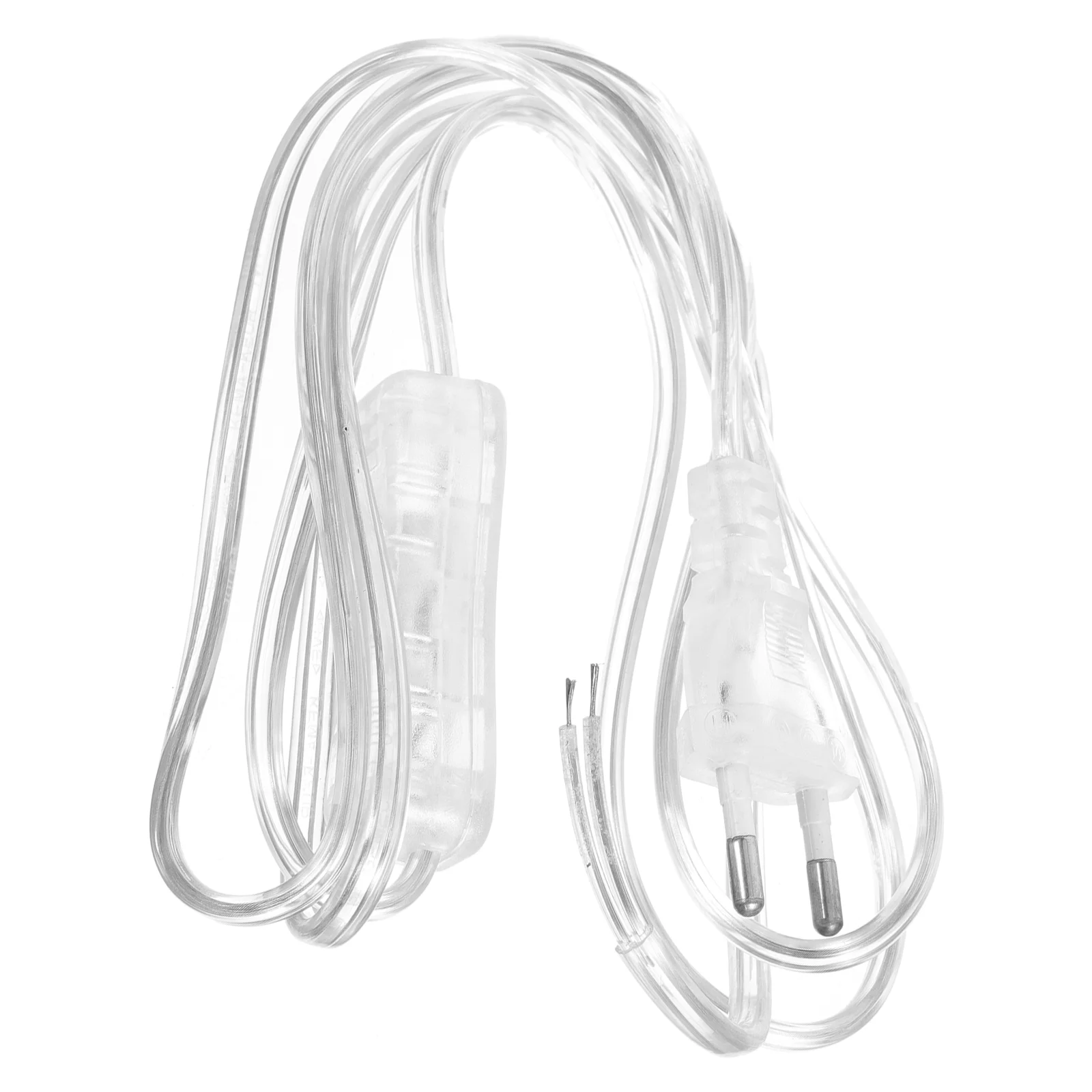 

Transparent European Plug Power Cord 1 8M Clear Extension Cord Indoor Replacement Lamp Wire Durable PVC Copper Voltage 220V For