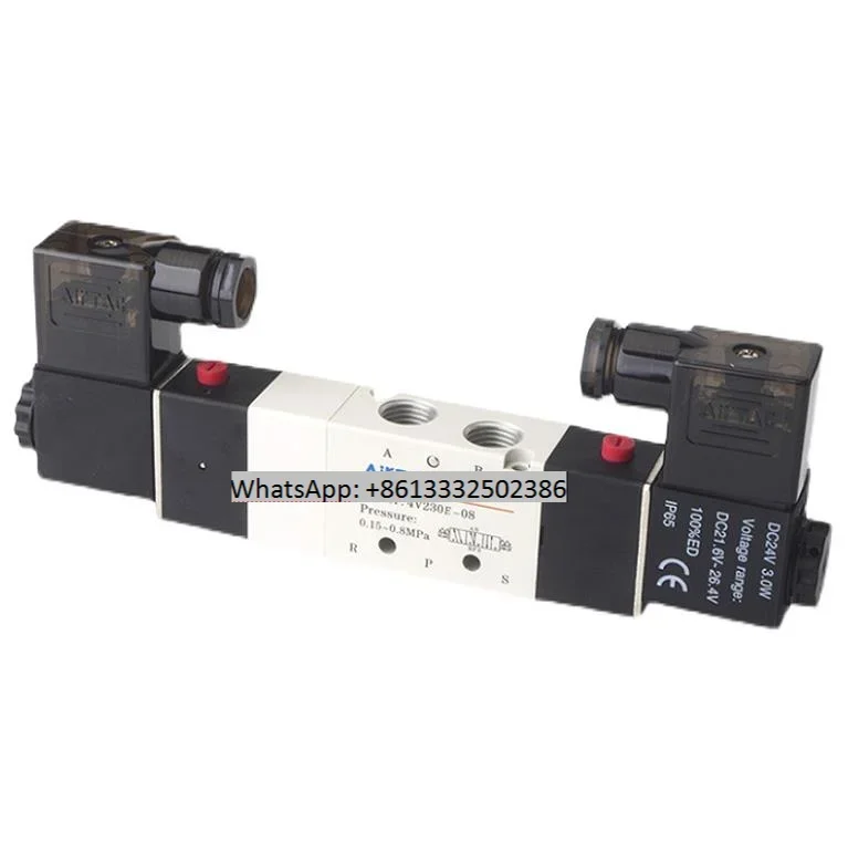 2pcs  ,06B 4V130C-06 4V130P-06,06B DC24V AC220V FSQD AIRTAC Pneumatic Components Solenoid Valve 5/2 5/3 Way 4V100 4V130