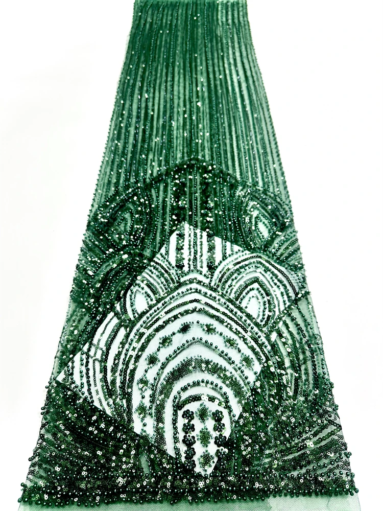 

Роскошное французское тюлевое сетчатое кружево с блестками и бусинами, 2022, африканская нигерийская кружевная ткань с вышивкой, кружевная ткань для шитья