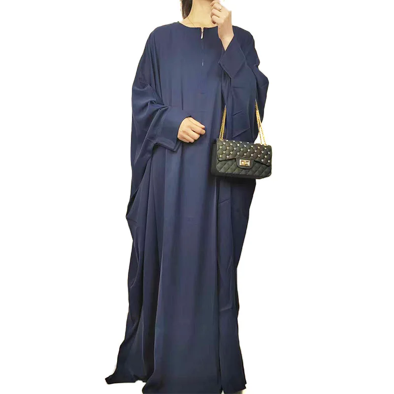 Islamic Clothing Long-Sleeve Dress with Zipper Muslim Sets for Women Ramadan Eid Djellaba Muslim Dress Dubai Vestidos Kaftan