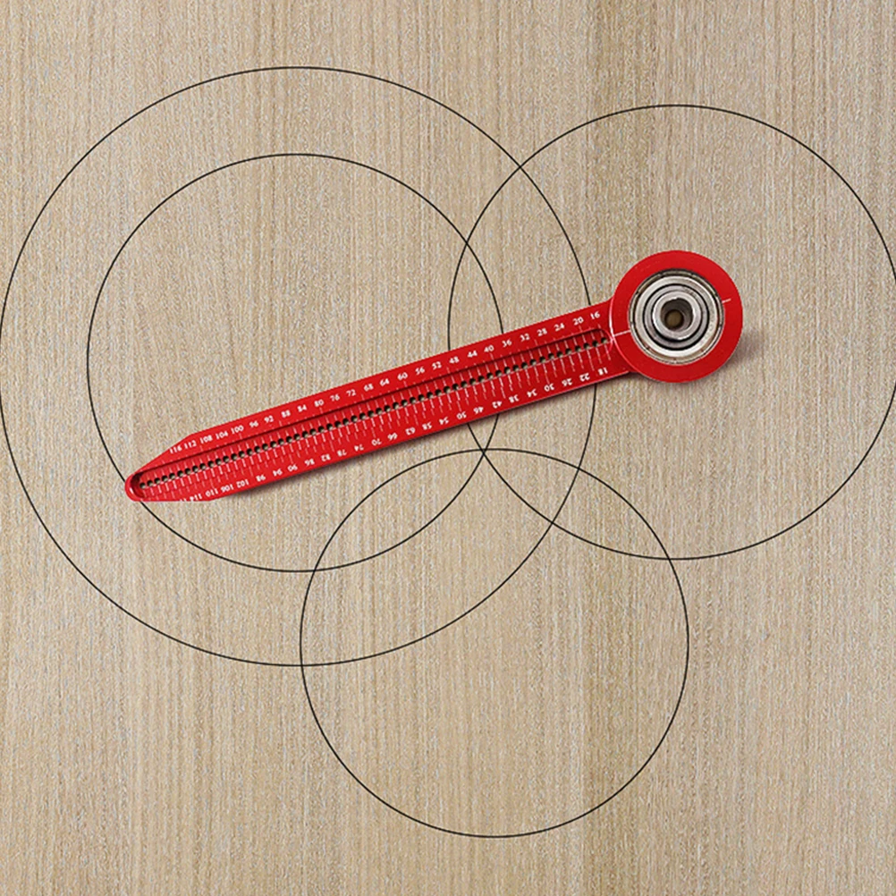

Portable Hole Ruler High Precision Woodworking Scribe Gauge Marking Tool Durable Aluminum Alloy Circular Drawing Tool For