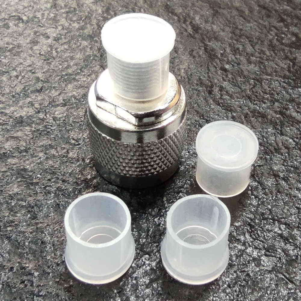 F Type Connector Protective Cover White Plastic Wireless Satellite TV Receiver British System F Connector Protective Cap