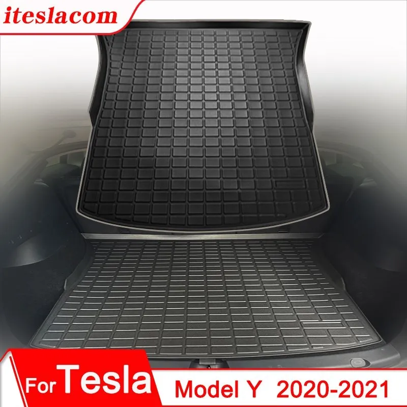 Model Y 2017-2022 Trunk Mat TPE Waterproof Pad Accessories For Tesla Modely Rear Trunk Cargo Tray Floor Pad Anti-slip Easy Clean