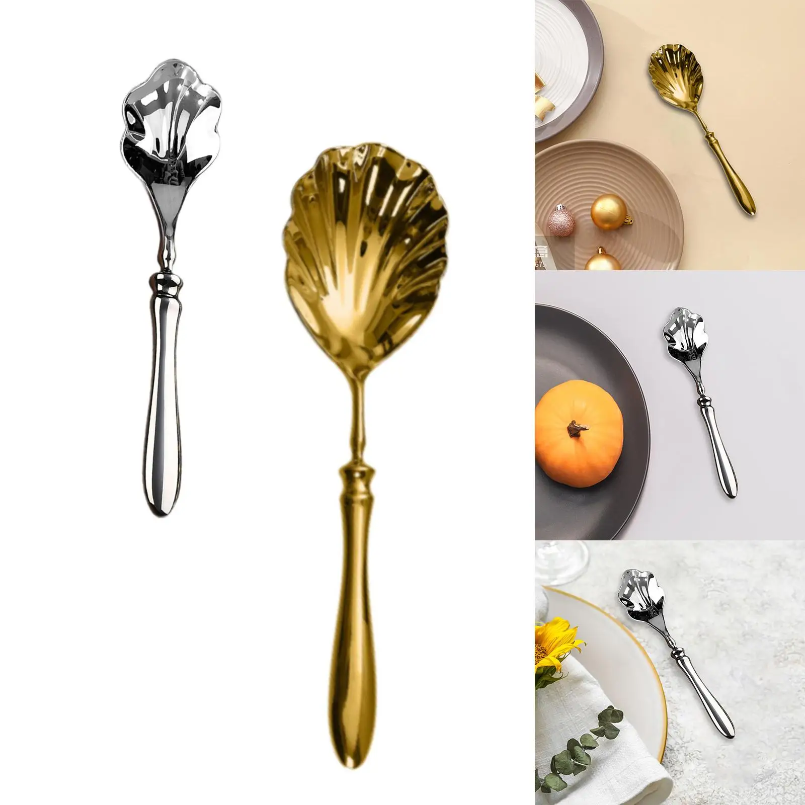 

Stainless Steel Spoon Basting Spoon Tablespoon Multifunctional for Home and Commercial Buffet Hotel