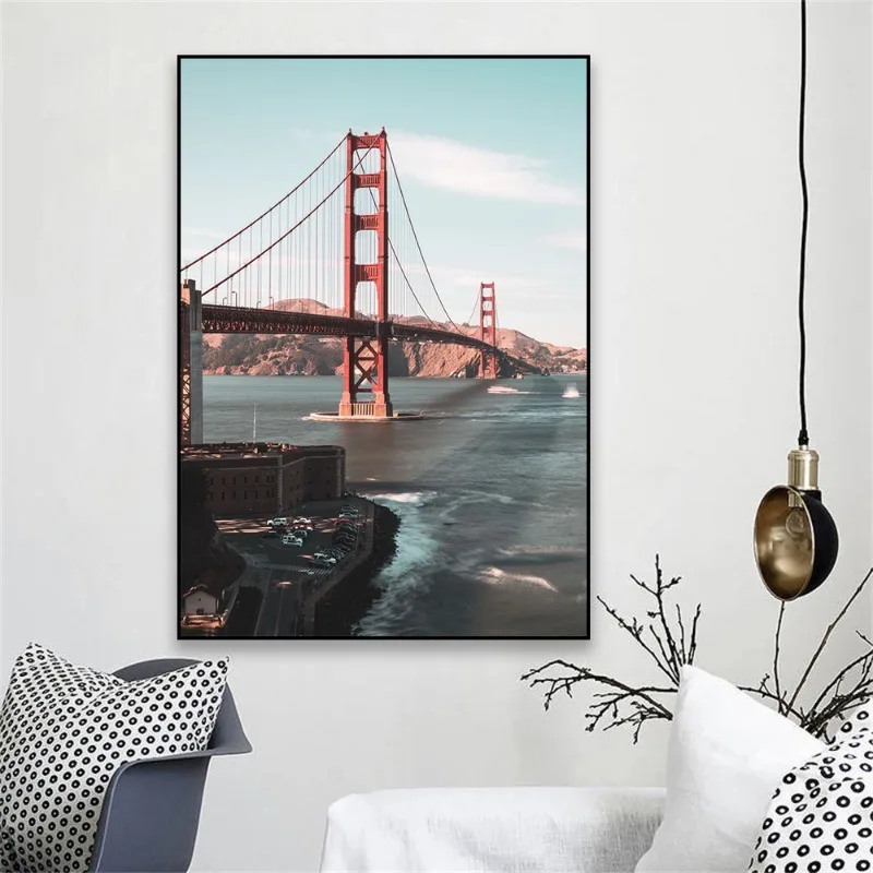 Beach Street Basketball Skate San Francisco Landscape Posters and Prints Canvas Printing Wall Art Picture for Living Room Decor view 4