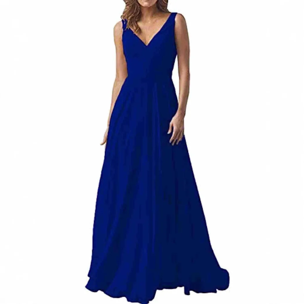 

European and American New Chiffon Waist-Tight Bridal Evening Dress Bridesmaid
