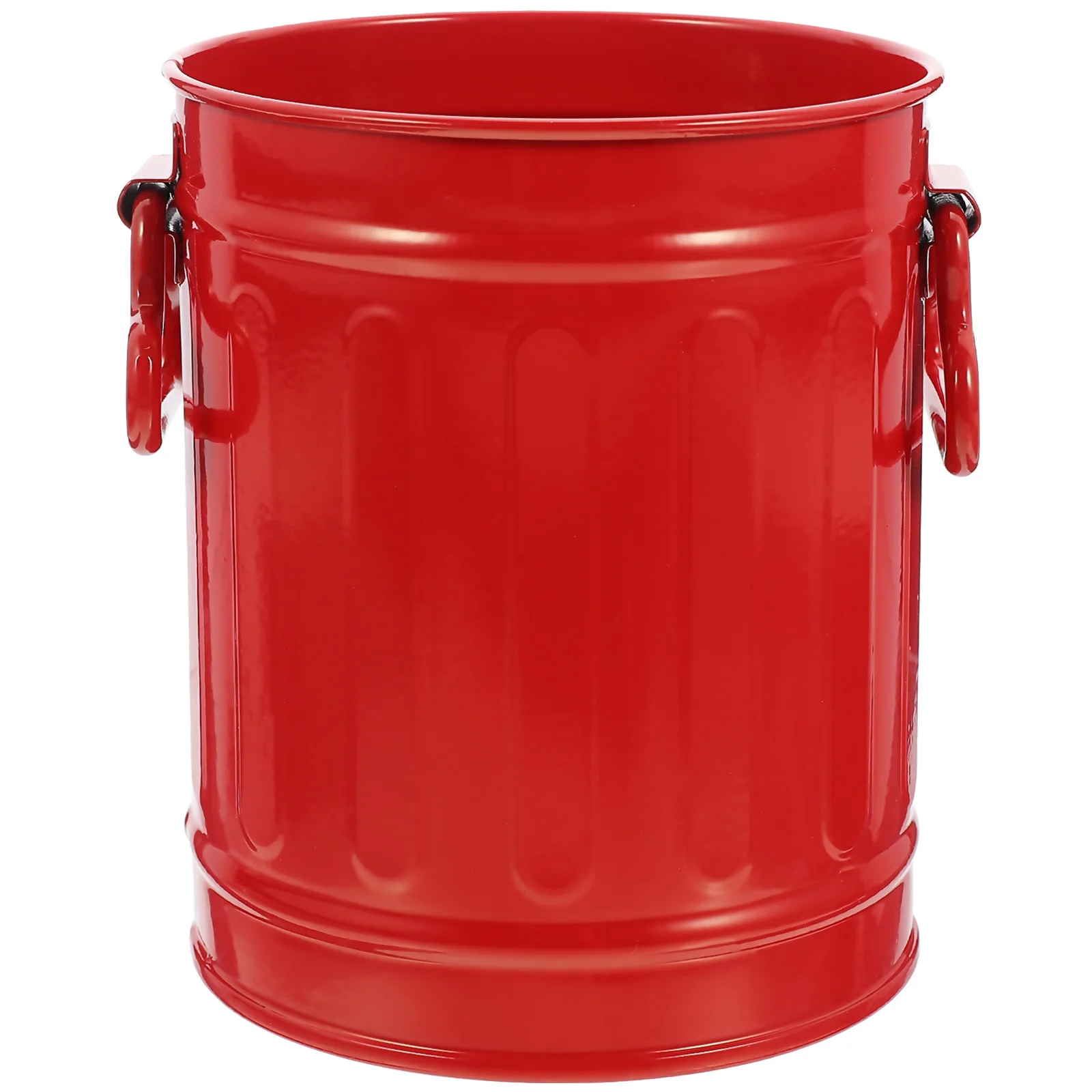 

Creative Trash Can Iron Desk Trash Bin Pencil Makeup Brush Holder Multi Use Office Bedroom Storage Organizer Pen Holder