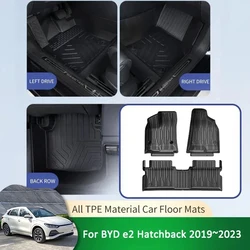 Car Floor Mat For BYD e2 Hatchback 2019~2023 2020 Waterproof Pad LHD Foot Carpet Footpad Cover Rug Auto Interior Accessories