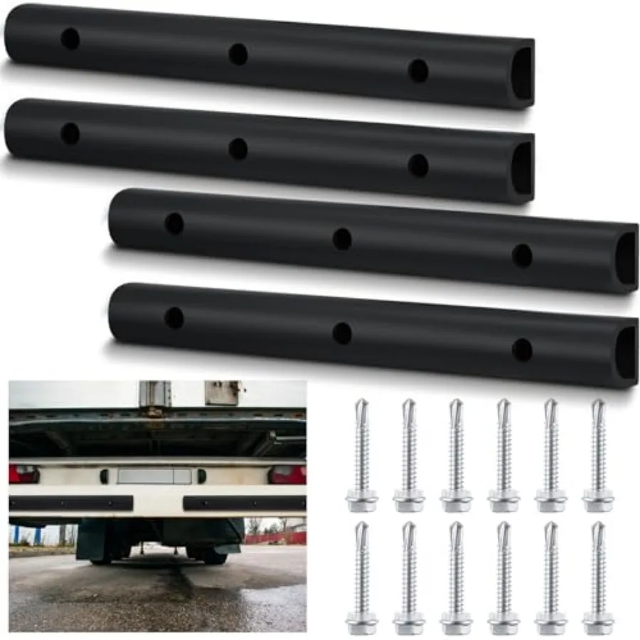 

4 Pcs 2090616-2 20 Inch Universal Rubber Bumper Strip Durable D Shaped Rubber Bumpers Extruded Guard Protector Dock Bumpers wit