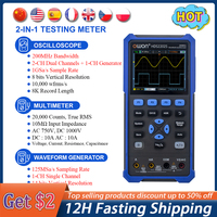 OWON HDS2202S HDS2202 Digital Oscilloscope 2 Channels 200Mhz 1GSa/s True RMS 3 in 1 Osiclloscopes+Multimeter+Waveform Generator