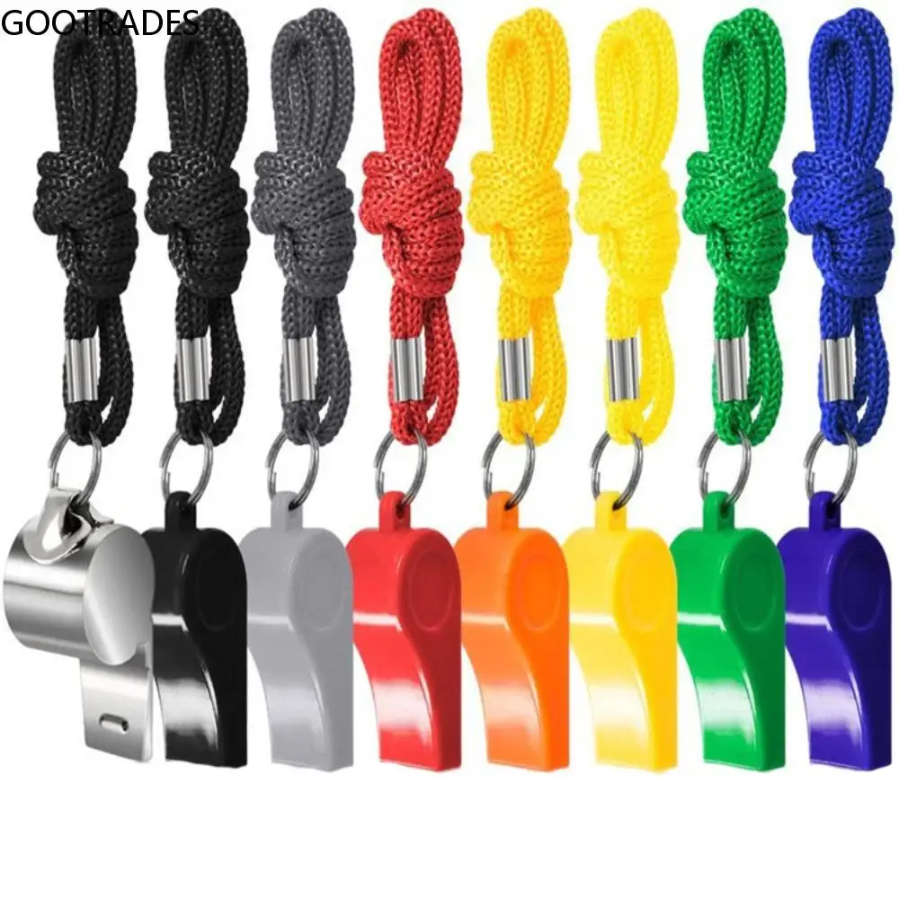 Professionele Fluitsport Voetbal Basketbalscheidsrechter Training Fluit Outdoor Survival Met Lanyard Cheerleading Tool