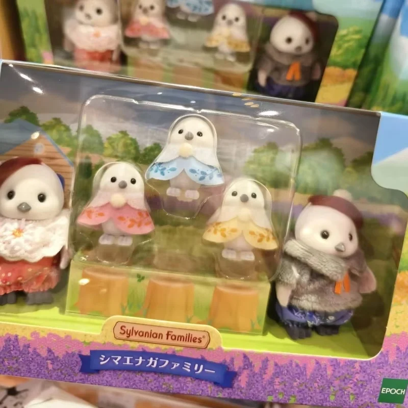 Original Anime Sylvanian Limited Snowy Owl Family Kawaii Figure Collectible Doll Birthday Gift Kids Christmas Gift Toys