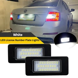 2PCS For Seat Ateca Ibiza ST/Estate Octavia Facelift Rapid Spaceback Fabia Mk3 Yeti Led Number License Plate Light 6000k White