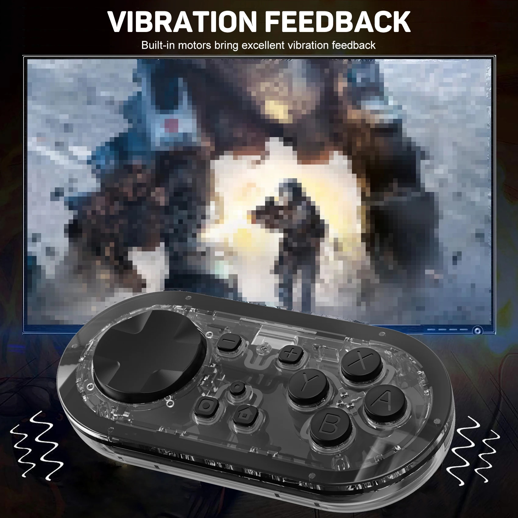 LinYuvo Meteor Light Portachiavi Mini controller wireless per Switch&Lite&OLED, PC, Android e MacOS con luci a LED KS54