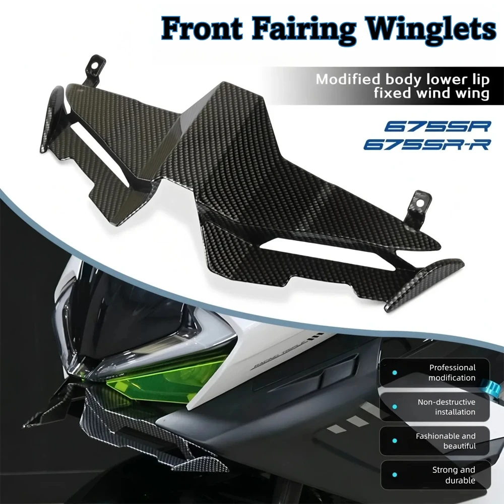 

For CFMOTO 675SR 675 SR 675SR-R 2024 2025 Motorcycle Front Fairing Winglets Aerodynamic Wing Shell Cover Protection Guards Kit