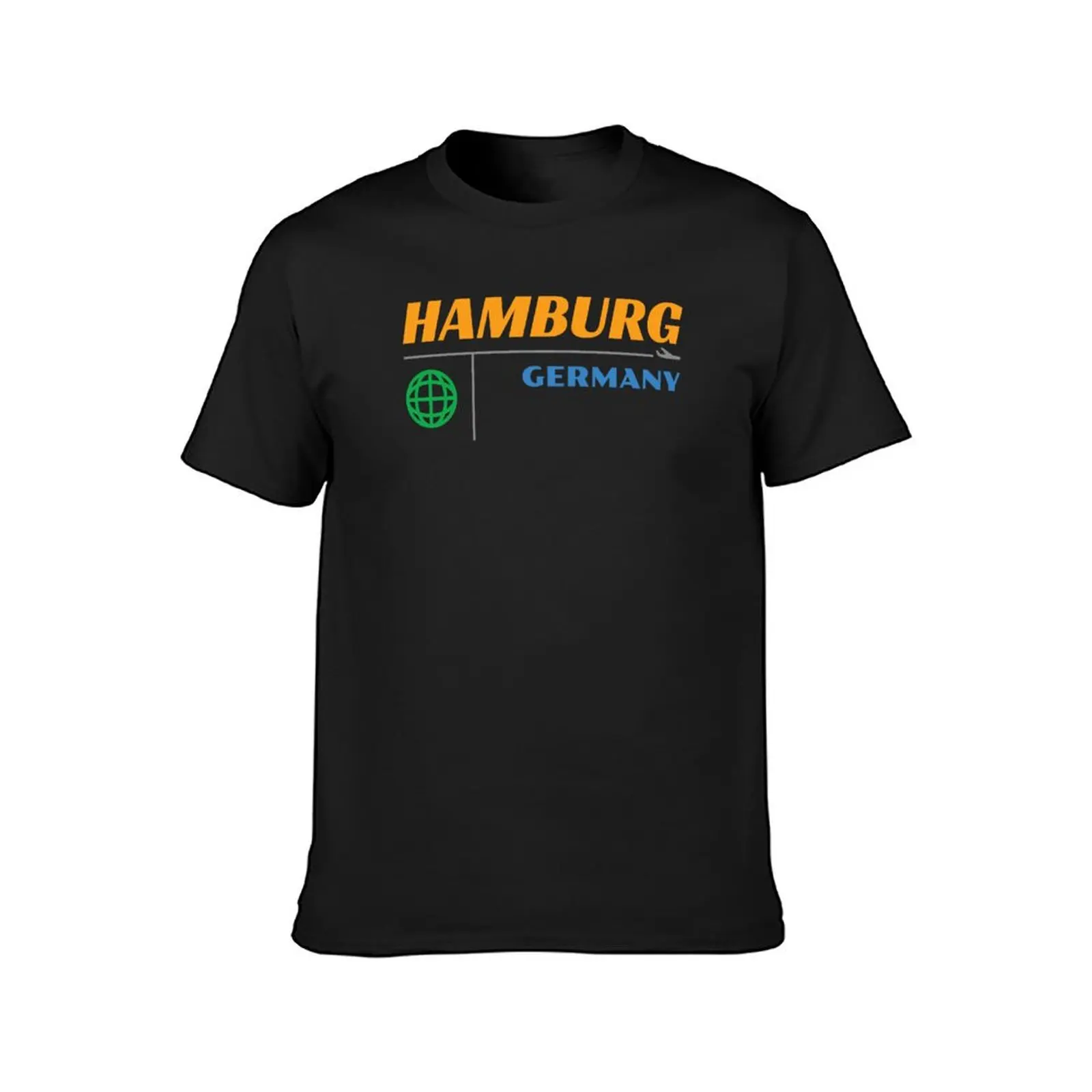 Hamburg 1950s Retro T-Shirt summer clothes vintage clothes blacks men t shirt