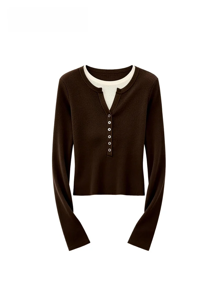 

CaraCLUB plus Size Long Sve Base irt Women Early Spring New Sle Plump Sister Slimming Versatile Loose Top