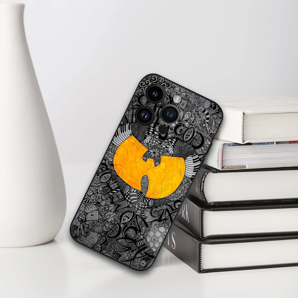 WU-T--TANG CLAN جراب هاتف آيفون 16 15 11 13 14 برو ماكس 7 8 Plus X Xr Xs ماكس 12 حافظة غطاء أسود صغير