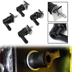 4 Pcs Motorcycle Black Saddlebag Lever Lock Bolts Nuts Mounting For Harley Touring Road King Street Glide Electra Glide 93-22